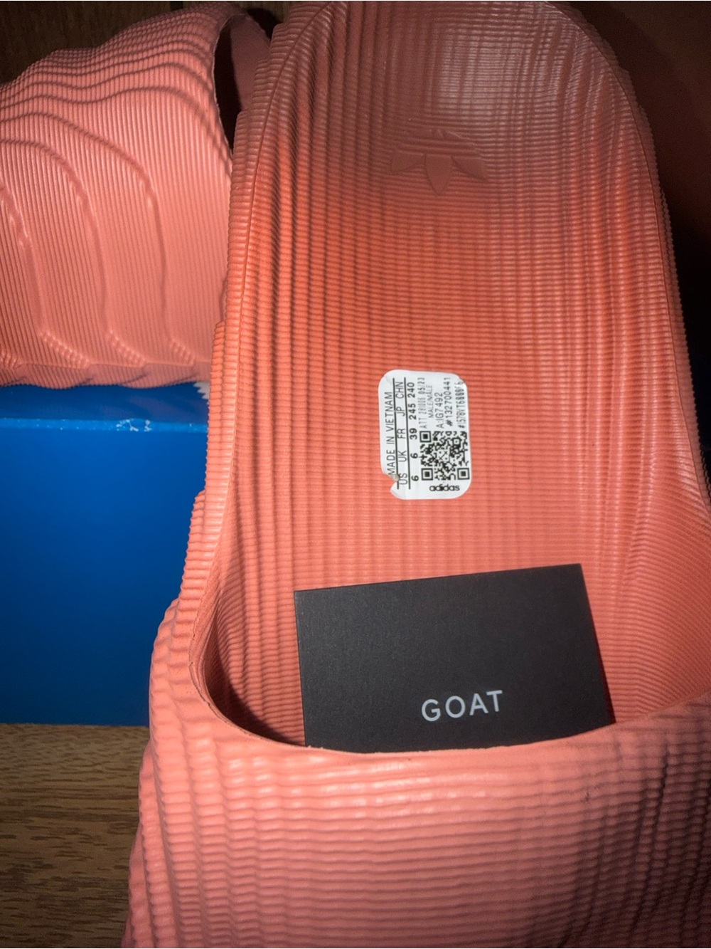 adidas Coral Ribbed Slide Sandals